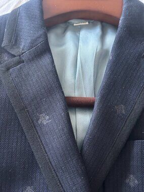 Gucci  monaco striped jacket with bees sz 48 Mens Navy